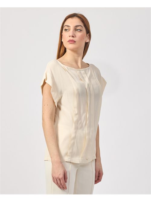 T-shirt girocollo Silvian Heach con bottone sul retro SILVIAN HEACH | GPP25162BLMILK